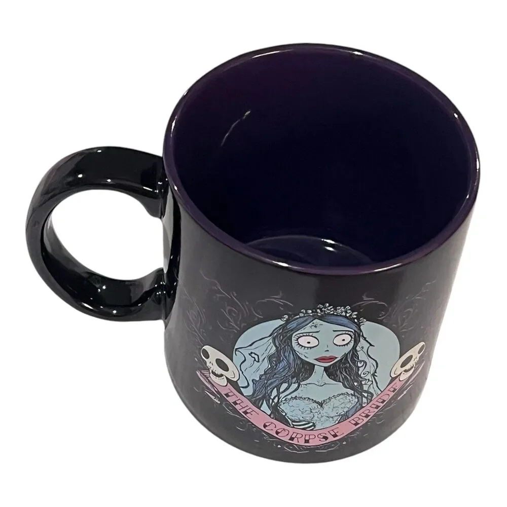 Warner Brothers Tim Burton’s The  Corpse Bride Portrait Black Ceramic Mug NEW